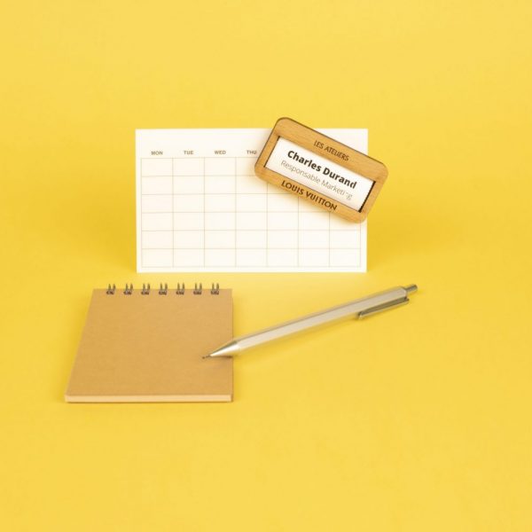 Badge en bois Nominatif personnalisable