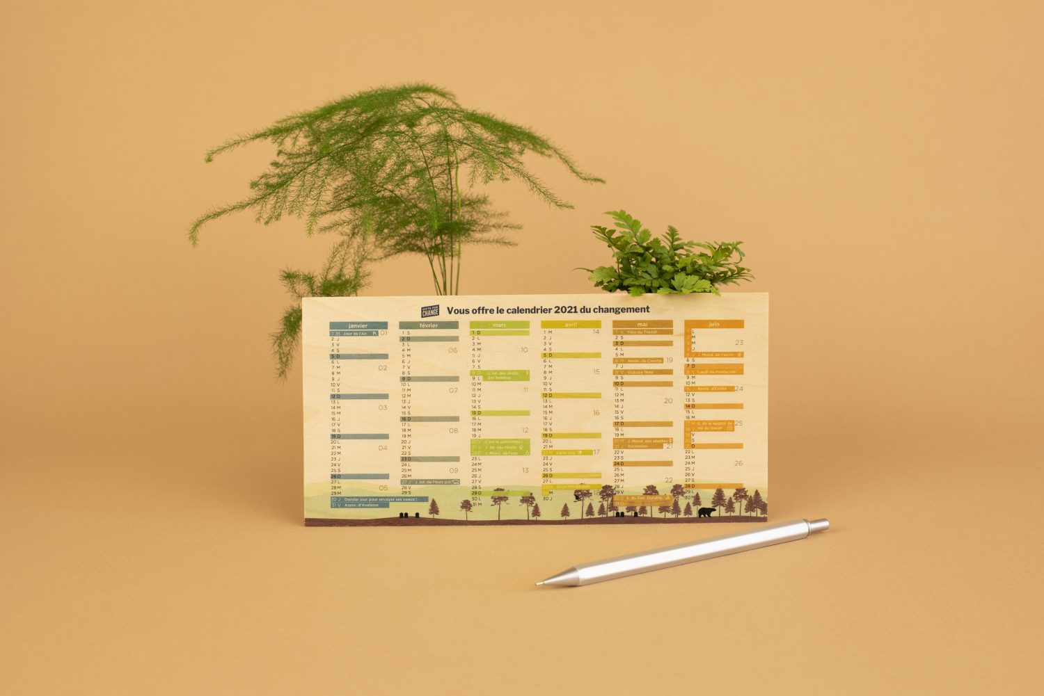 calendrier en bois