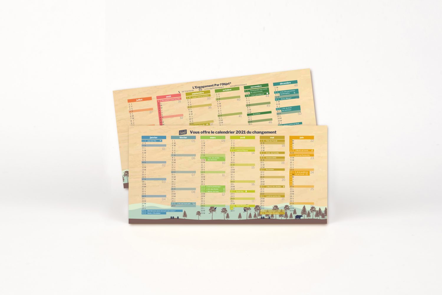 calendrier en bois