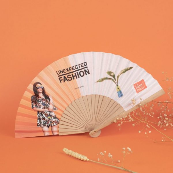 Eventail en bois personnalisable