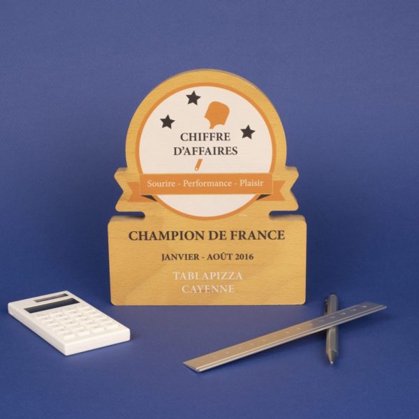 Trophée en bois bandeau personnalisable