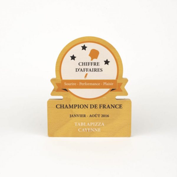 Trophée en bois bandeau personnalisable