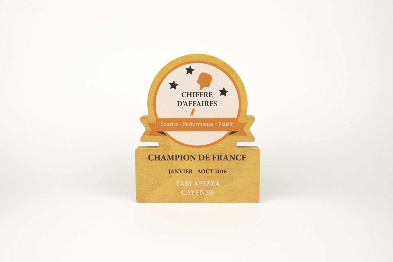 Trophée en bois bandeau personnalisable