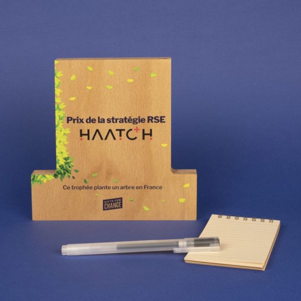 Trophée en bois carré personnalisable