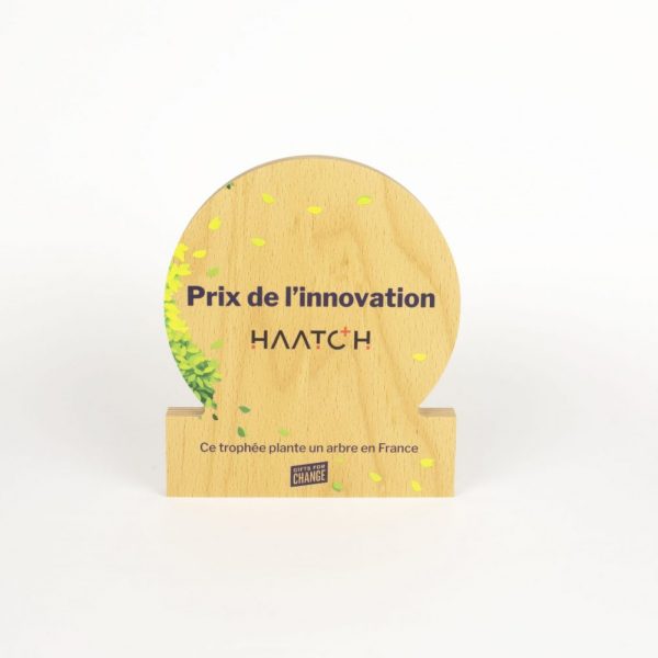 Trophée en bois disque personnalisable
