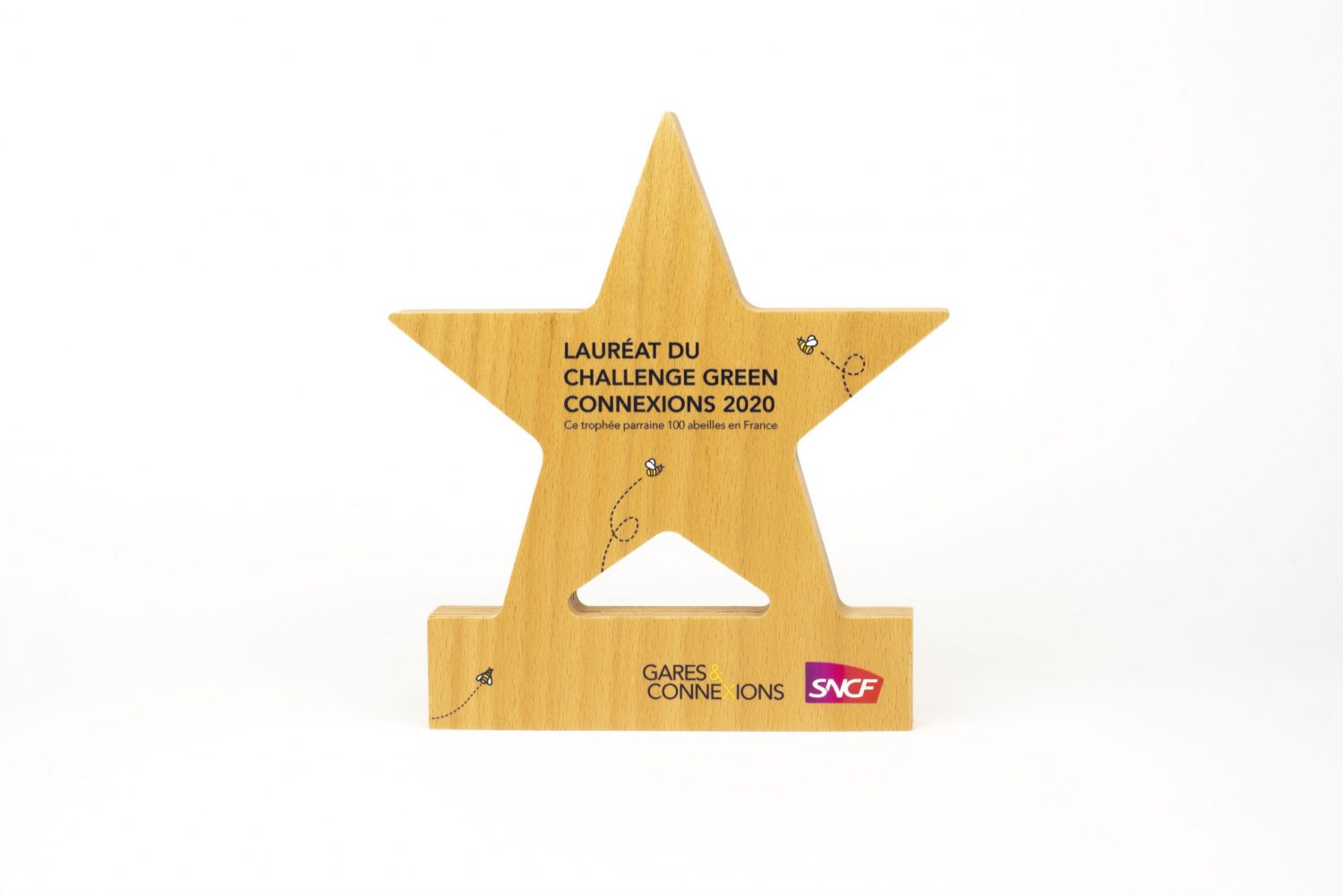 Trophée en bois étoile personnalisable