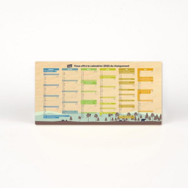 calendrier en bois