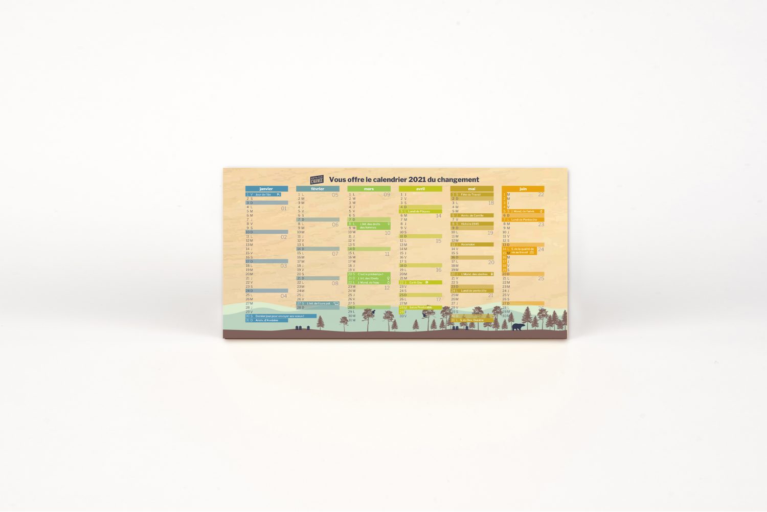 calendrier en bois