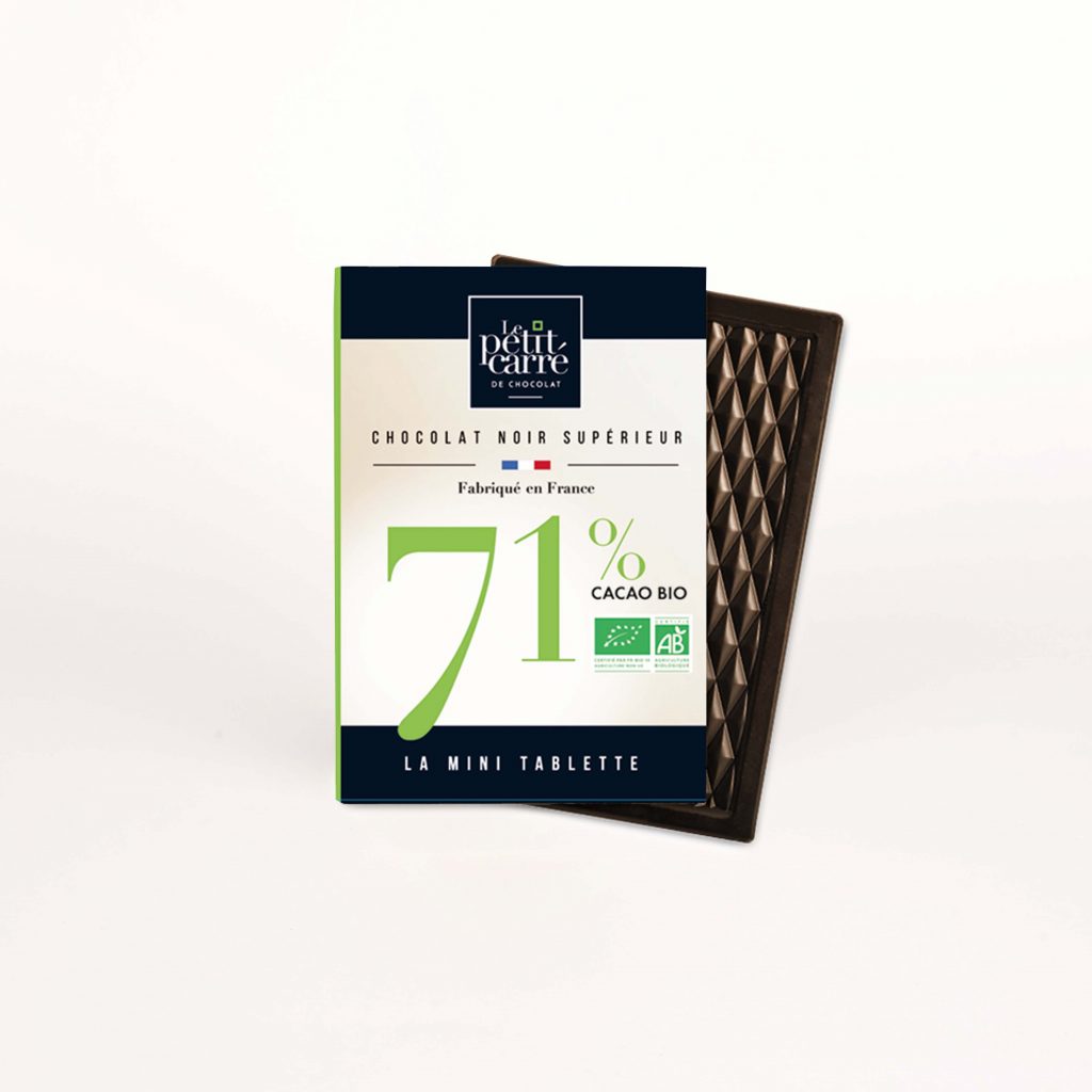 Mini tablette de chocolat bio à personnaliser