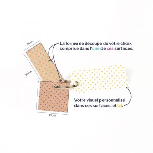 Porte clés en bois écologique sur mesure avec carte