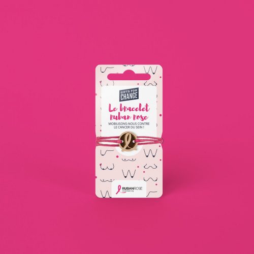 Octobre Rose bracelets solidaire retail Ruban Rose